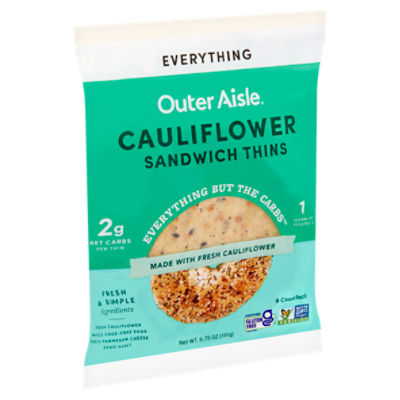 Aisle Sandwich Everything 6 6.75 count, oz Outer Cauliflower Thins,