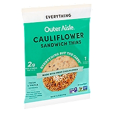 Outer Aisle Cauliflower Everything Sandwich Thins, 6 count, 6.75 oz, 6 Each