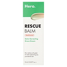 Hero Rescue Balm + Red Correct Color-Correcting Green Cream, 0.507 fl oz