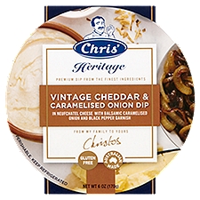 Chris' Heritage Vintage Cheddar & Caramelised Onion Dip, 6 oz