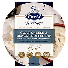 Chris Heritage Goat Cheese & Black Truffle Dip, 6 oz