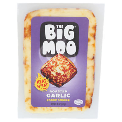 The Big Moo Roasted Garlic Baked Cheese, 6 oz