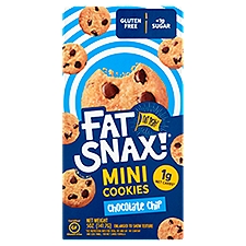 Fat Snax! Chocolate Chip Mini, Cookies, 5 Ounce