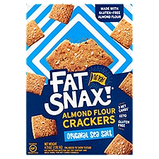 Fat Snax! Original Sea Salt Almond Flour Crackers, 4.25 oz