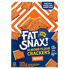 Fat Snax! Cheddar Almond Flour Crackers, 4.25 oz