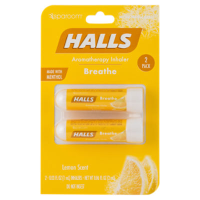 Halls Inhalers 2pk - Lemon, 0.06 Fluid ounce