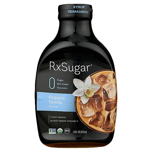 RxSugar Organic Vanilla Syrup, 16 fl oz