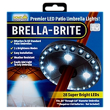 Home Innovations Brella-Brite Premier LED Patio Umbrella Lights!
