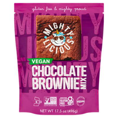 Mightylicious Vegan Chocolate Brownie Mix, 17.5 oz