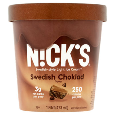 Nick's Swedish Choklad Flavor Ice Cream, 1 pint