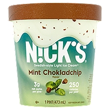 Nick's Mint Chokladchip Flavor Ice Cream, 1 pint, 1 Each