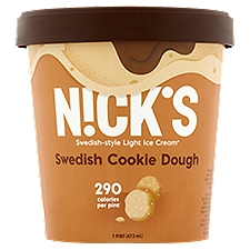 N!ck's Swedish Cookie Dough Swedish-Style Light, Ice Cream, 1 Pint