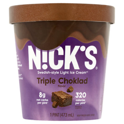 Nick's Triple Choklad Flavor Ice Cream, 1 pint