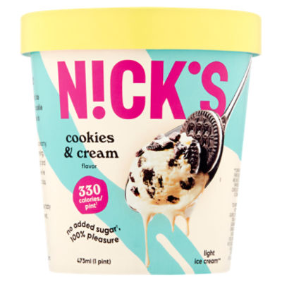 N!ck's Cookies and Kräm SwedishStyle Light Ice Cream, 1 pint ShopRite