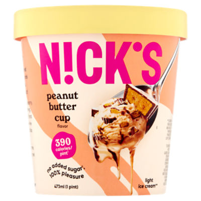 Nick's Peanöt Choklad Cup Flavor SwedishStyle Light Ice Cream, 1 pint