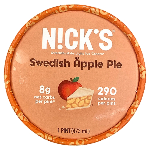 N!ck's Swedish Äpple Pie Swedish-Style Light Ice Cream, 1 pint