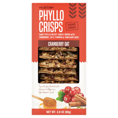 Nu Bake Cranberry Oat Phyllo Crisps, 2.8 oz