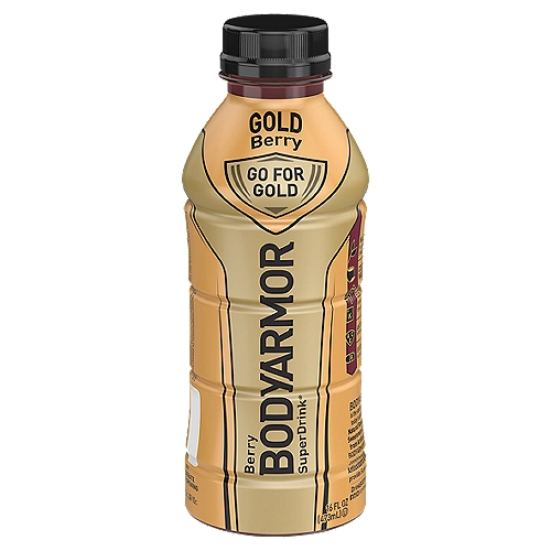 BodyArmor SuperDrink Gold Berry Sports Drink, 16 fl oz
Electrolytes:
Potassium: 700mg
Total Blend: 820mg

BodyArmor is the sports drink for today's athletes with natural flavors, natural sweeteners & no colors from artificial sources. BodyArmor sports drink combines coconut water, antioxidants & vitamins to provide superior hydration.