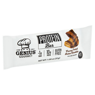 Genius Gourmet Creamy Peanut Butter Chocolate Keto, Bar