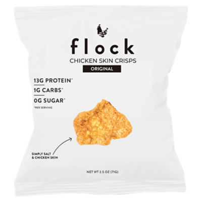 Flock Original Chicken Skin Crisps, 2.5 oz