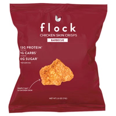 Flock Barbecue Chicken Skin Crisps, 2.5 oz