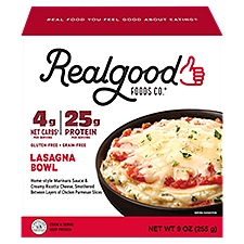 Realgood Foods Co. Lasagna Bowl, 9 oz, 9 Ounce