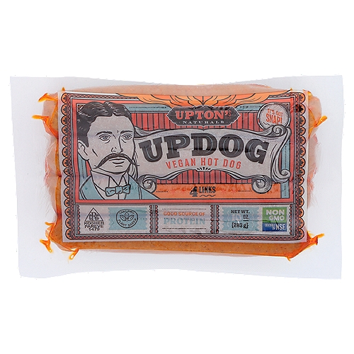 Upton's Naturals Updog Vegan Hot Dog Links, 4 count, 10 oz