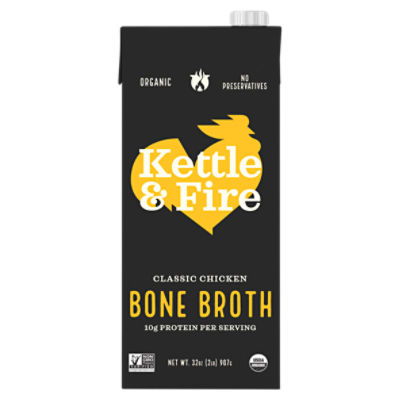 Kettle & Fire Classic Chicken Bone Broth, 32 oz