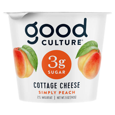 Good Culture Simply Peach Cottage Cheese, 5 oz