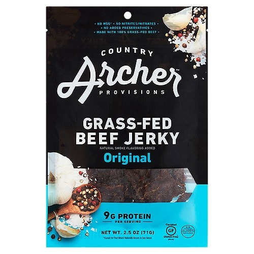 Country Archer Provisions Original Grass-Fed Beef Jerky, 2.5 oz