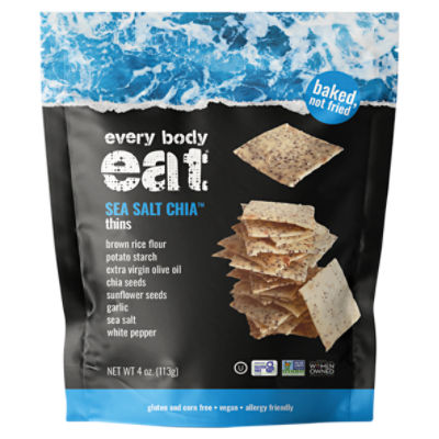 Every Body Eat Sea Salt Chia Thins, 4 oz