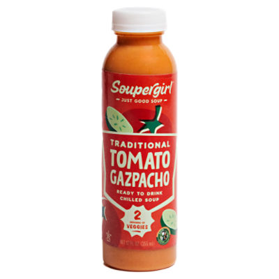 Soupergirl Traditional Tomato Gazpacho Soup, 12 fl oz
