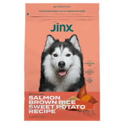 Jinx Salmon Brown Rice Sweet Potato Recipe Premium Dog Kibble for All Breeds and Sizes, 4 lbs