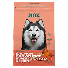 Jinx Salmon Brown Rice Sweet Potato Recipe Premium Dog Kibble for All Breeds and Sizes, 4 lbs