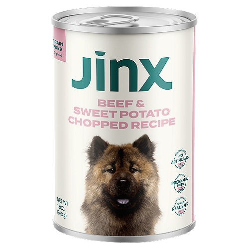 Jinx Beef & Sweet Potato Chopped Recipe Grain Free Dog Food, 13 oz