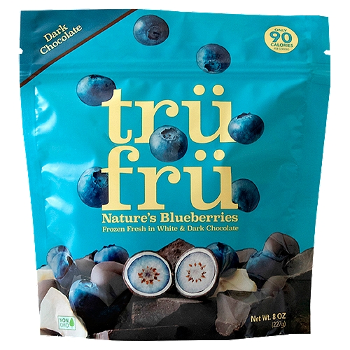 Trü Frü Nature's Blueberries in White & Dark Chocolate, 8 oz