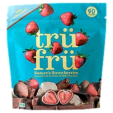 Trü Frü Nature's Strawberries in White & Milk Chocolate, 8 oz, 8 Ounce