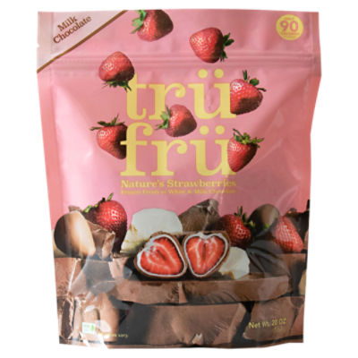 Trü Frü Nature's Strawberries in White & Milk Chocolate, 20 oz, 20 Ounce