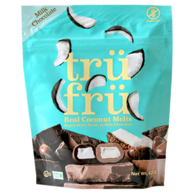 Trü Frü Real Coconut Melts in Milk Chocolate, 4.2 oz