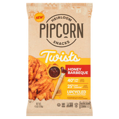Pipcorn Honey Barbeque Twists, 4.5 oz