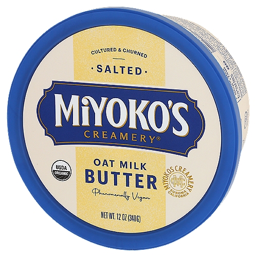 Miyoko's Creamery Cultured Vegan Butter Oat Milk, 12 oz.
All the creamy, butter taste & texture, crafted with cultured oat milk and traditional butter making artistry.

Phenomenally Vegan®
