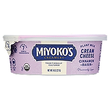 Miyoko's Creamery Organic Cashew Milk Cinnamon Raisin Cream Cheese, 8 oz