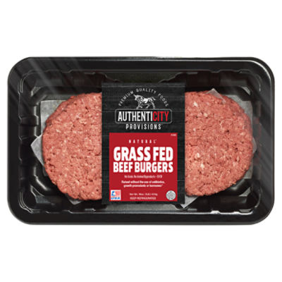Authenticity Provisions Natural Grass Fed Beef Burgers, 16 oz