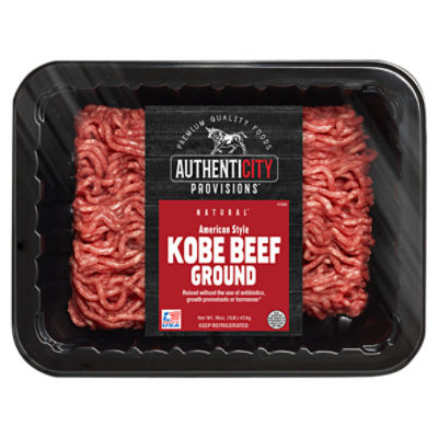 Authenticity Provisions Natural American Style Ground Kobe Beef, 16 oz