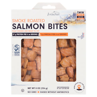 ArcticFish Smoke Roasted Salmon Bites, 4 oz, 2 count