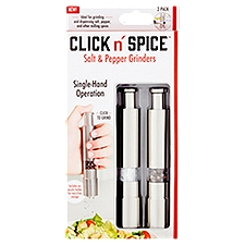 Click n' Spice Salt & Pepper Grinders, 2 count, 1 Each