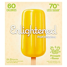 Enlightened Fruit Ice Bars Pineapple + Renew, 10 Fluid ounce