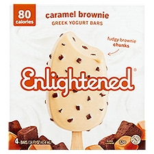 Enlightened Caramel Brownie Greek Yogurt Bars, 3.5 fl oz, 4 count