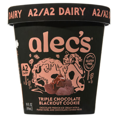 Alec's Triple Chocolate Blackout Cookie French Ice Cream, 14 fl oz