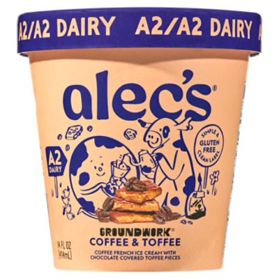 Alec's Groundwork Coffee & Toffee French Ice Cream, 14 fl oz